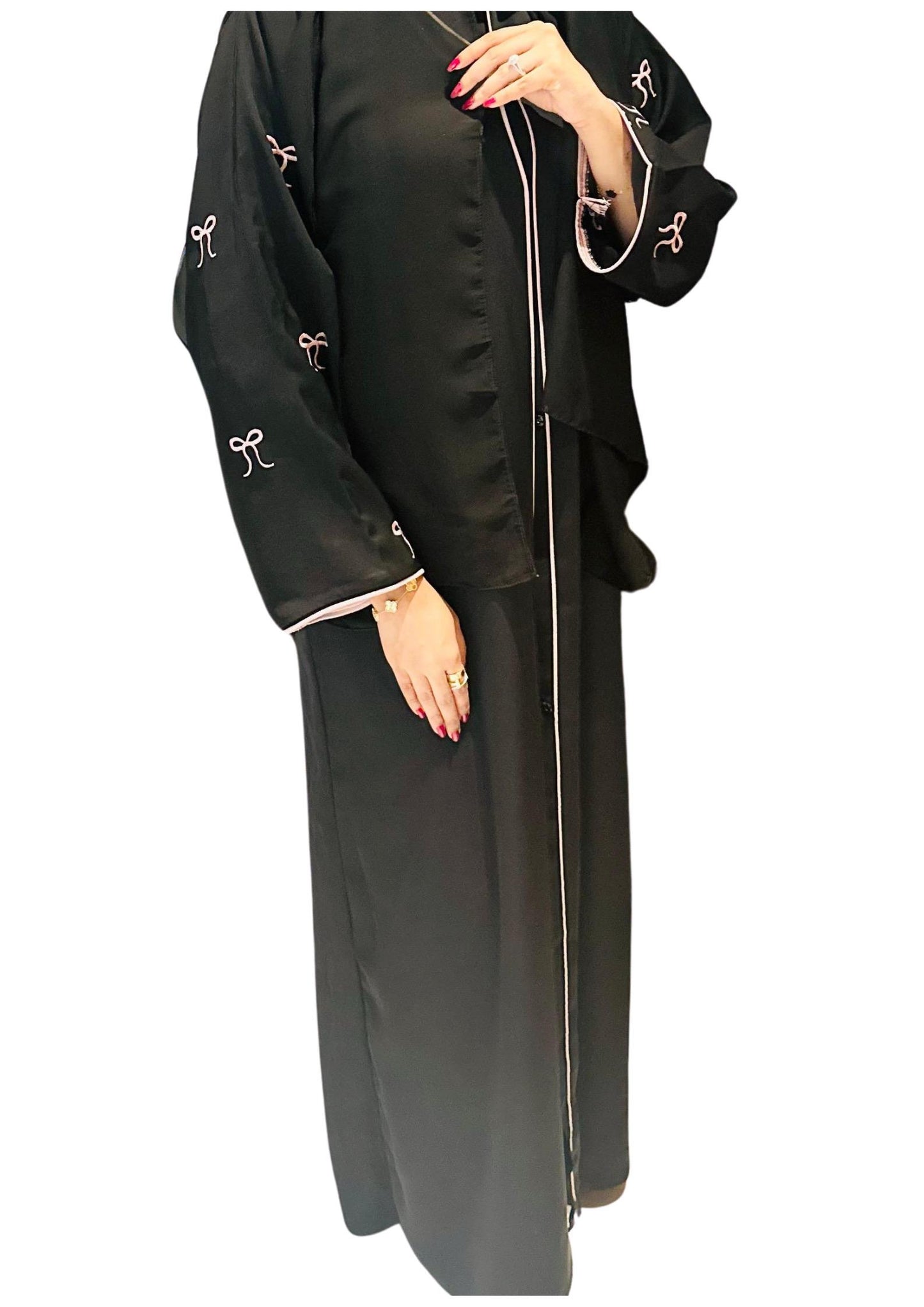 Blush Bow Abaya