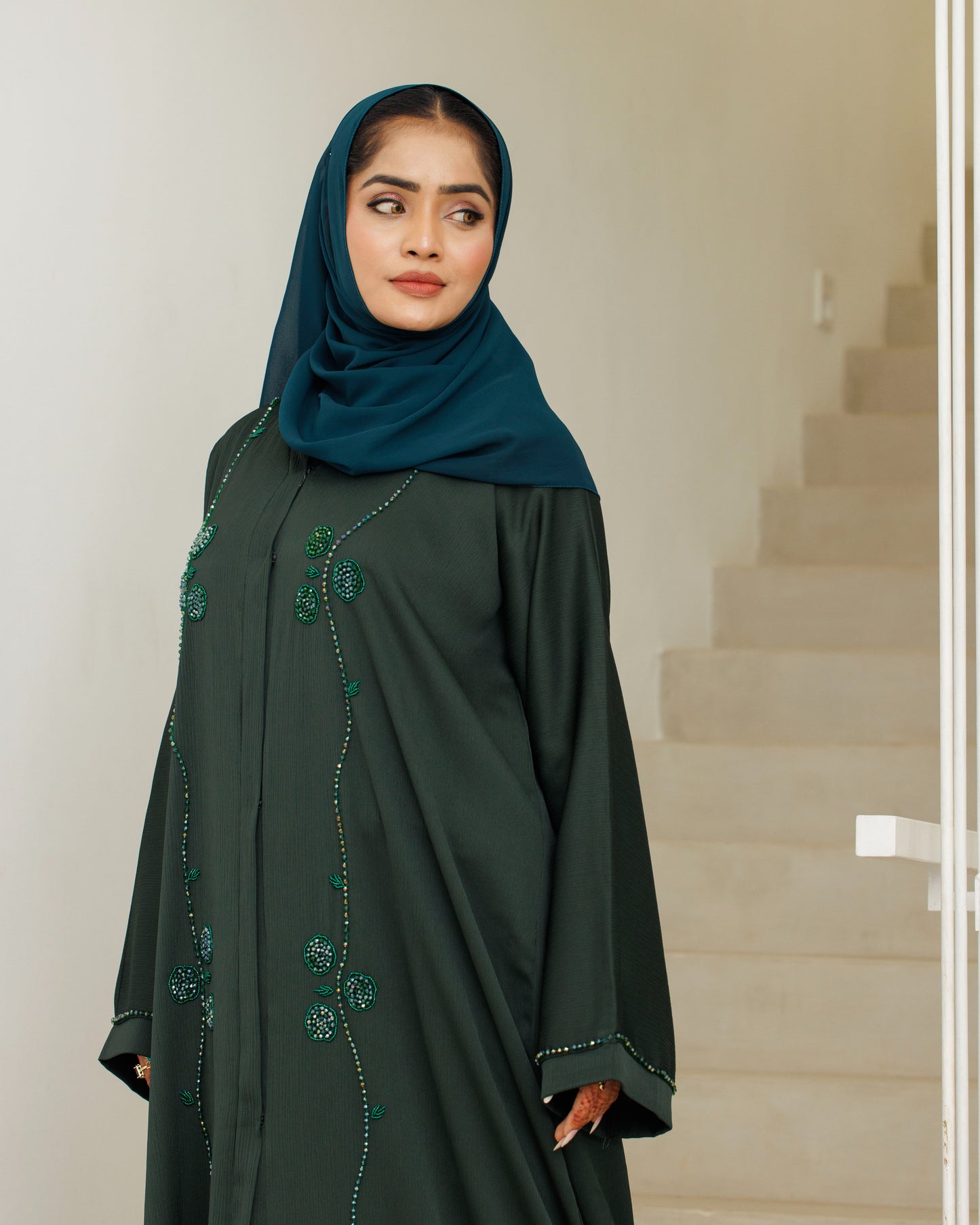 Lavish Green Abaya