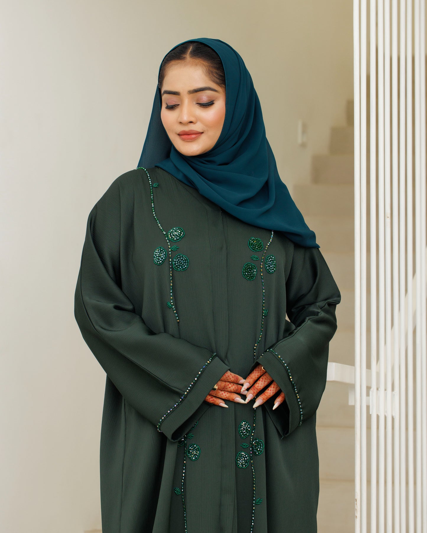 Lavish Green Abaya