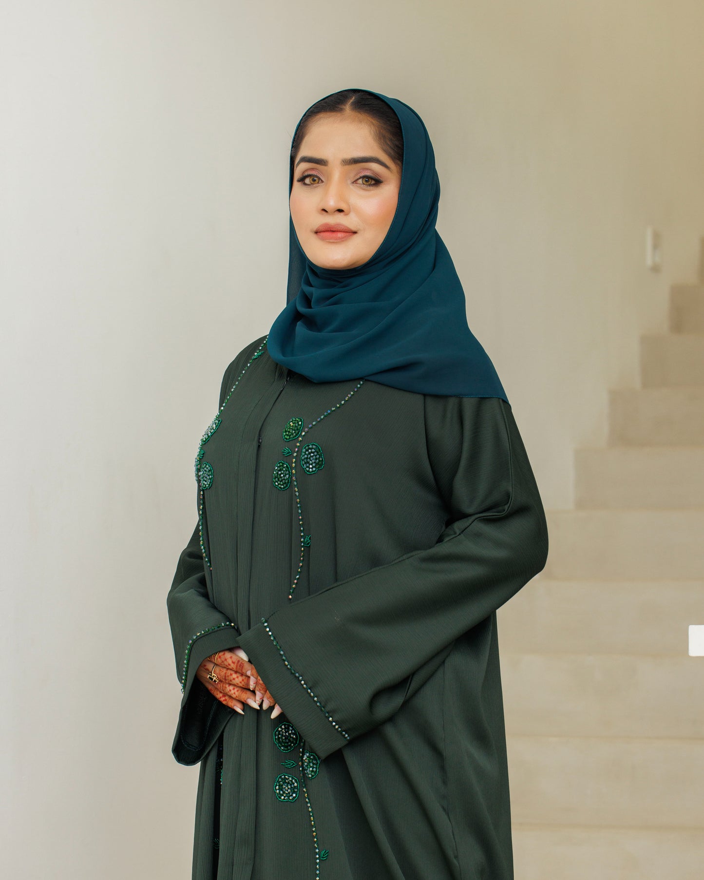 Lavish Green Abaya
