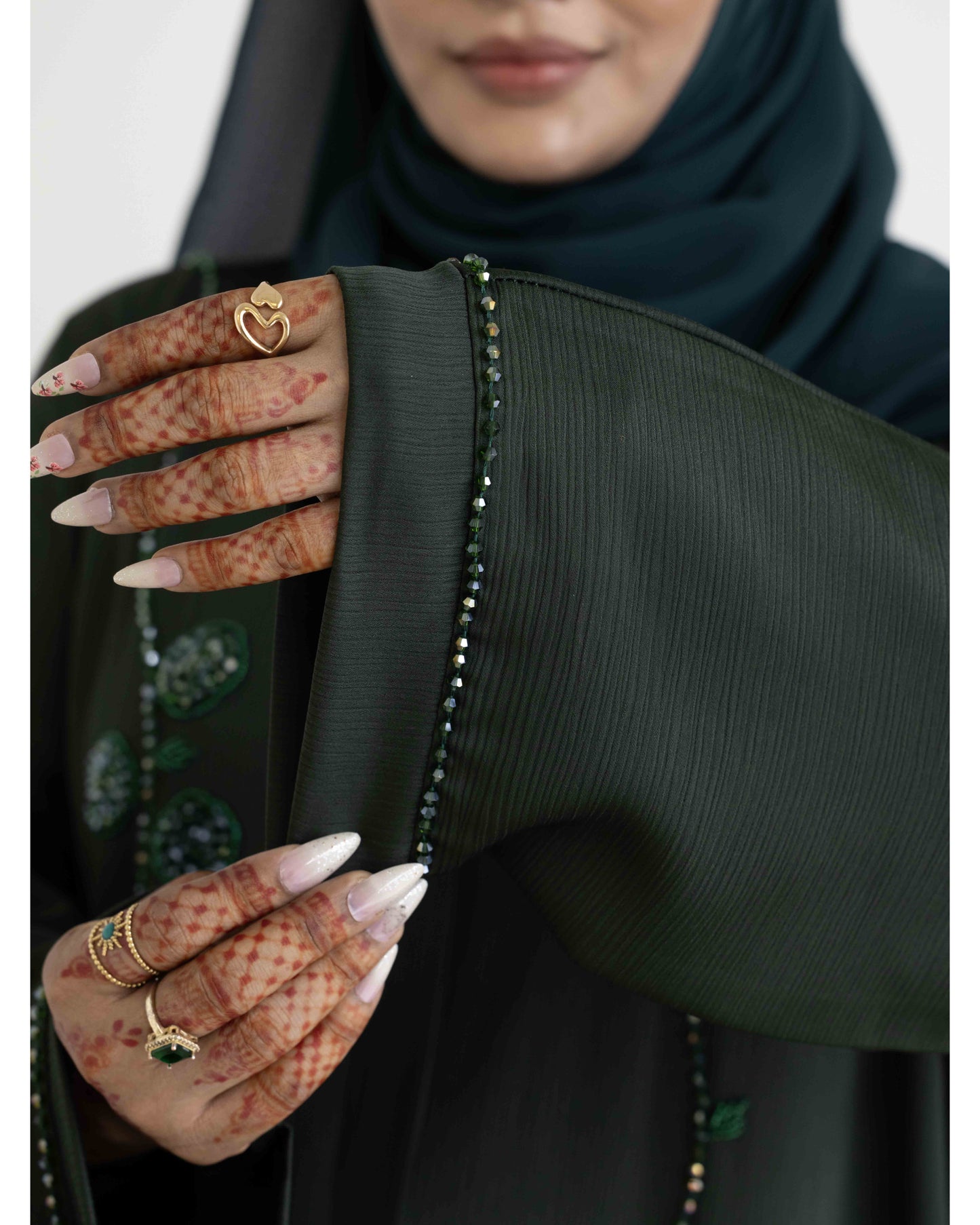 Lavish Green Abaya