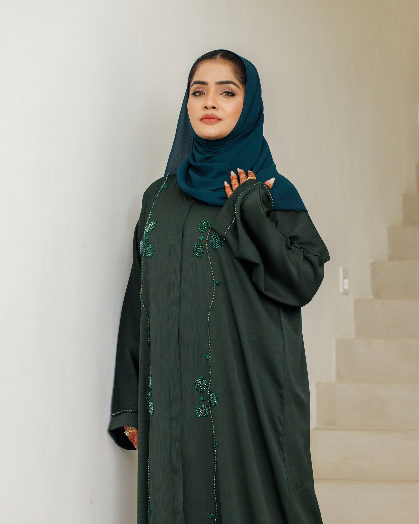 Lavish Green Abaya