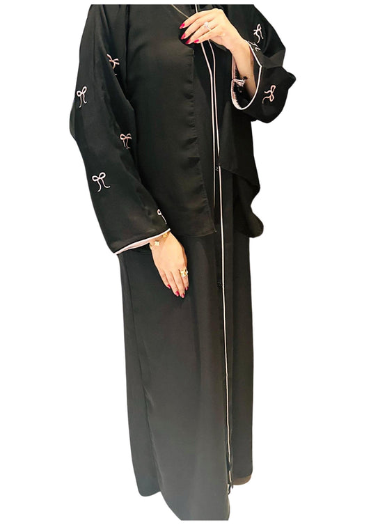 Blush Bow Abaya
